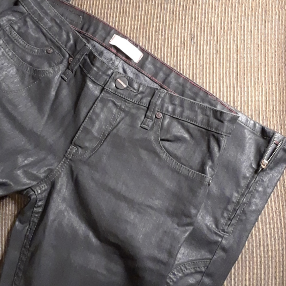 Sanctuary "oilcloth" black jeans